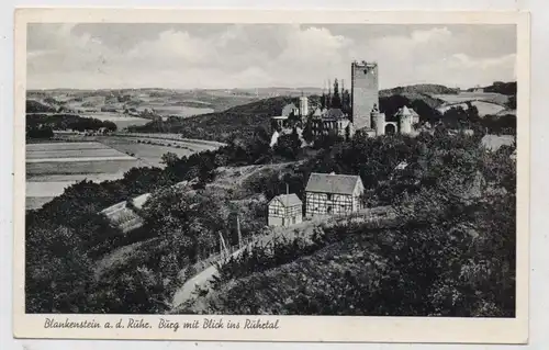 4320 HATTINGEN - BLANKENSTEIN, Burg Blankenstein, Ruhrblick, 1954