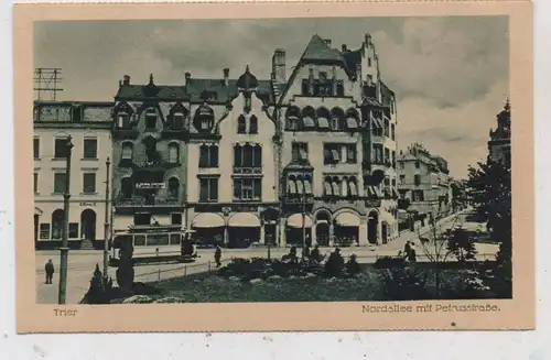 5500 TRIER, Nordallee mit Petrusstrasse, Strassenbahn, Zahn - Atelier....