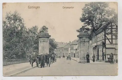 3400 GÖTTINGEN, Geismartor, Mietdroschken, Polizist, Scherenschleifer, Kriegsgefangenenpost nach Paris