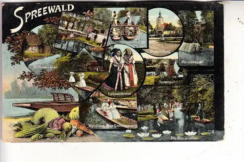 0-7502 SPREEWALD, dekorative Spreewaldansichten, 1911