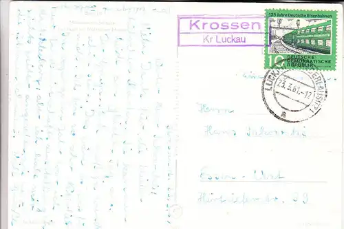 0-7961 DRAHNSDORF - KROSSEN, Postgeschichte, Landpoststempel Krossen Kr. Luckau, 1961