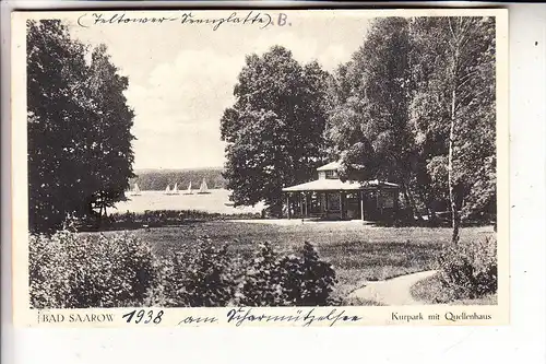 0-1242 BAD SAAROW, Kurpark mit Quellenhaus, 1938