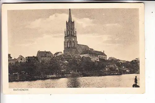 0-1830 RATHENOW, Havel mit Kirche,