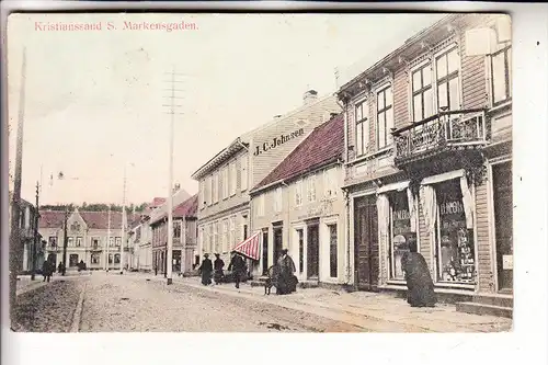 N 4600 KRISTIANSSAND, S. Markensgaden, 1908, handcoloriert