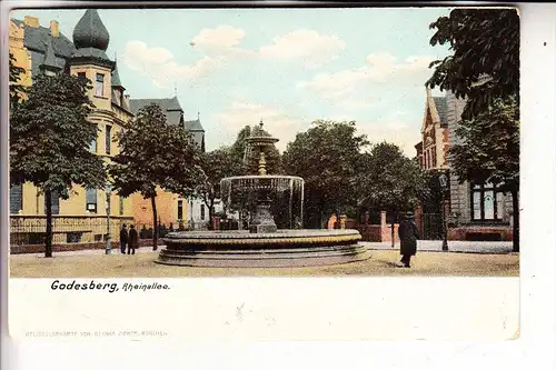 5300 BONN - BAD GODESBERG, Rheinallee, 1910, color