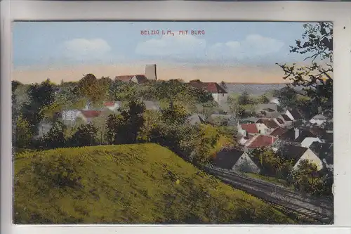 0-1820 BELZIG, Panorama mit Burg