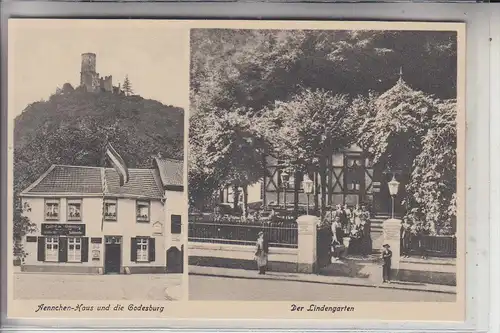 5300 BONN - BAD GODESBERG, Aennchen-Haus & Lindengarten, rücks. Gedicht "Die Herzen" v. Jos. Schumacher