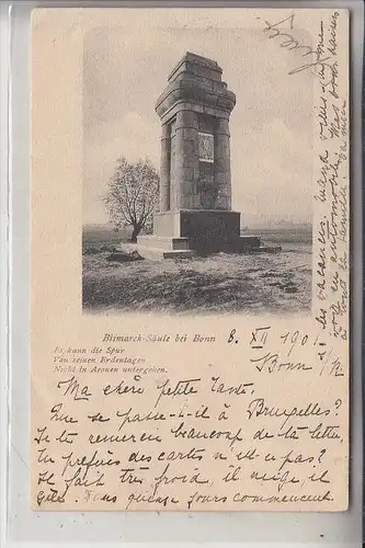 5300 BONN, Bismarck-Säule bei Bonn, 1901, rückseitig Porträt