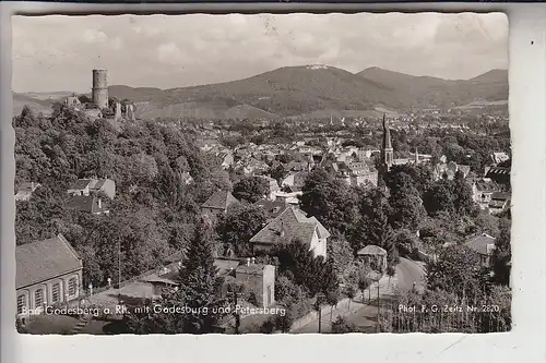 5300 BONN - BAD GODESBERG, Ortsansicht mit Godesburg und Petersberg, 1957