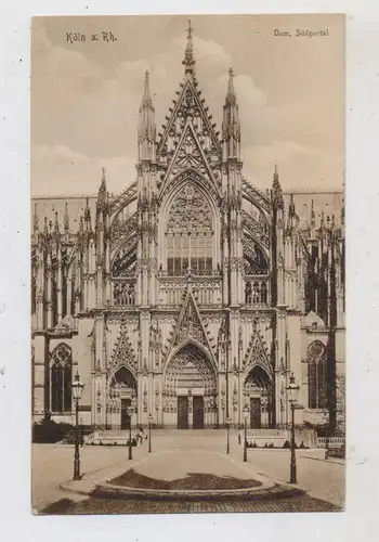 5000 KÖLN, KÖLNER DOM, Südportal,(Roncalli - Platz), 1906, Stengel
