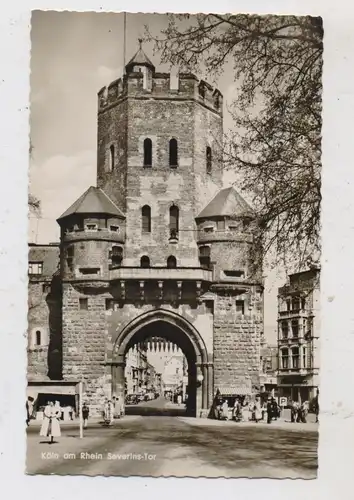 5000  KÖLN, Severinstorburg, Marktstände, Blick in die Severinstrasse, 50er Jahre