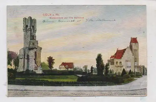 5000  KÖLN - MARIENBURG, Bismarck-Denkmal, Villa Stollwerck, Trenkler 1907