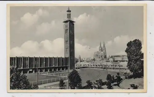 5000 KÖLN - DEUTZ, Messeturm mit 4711 - Werbung, 1951