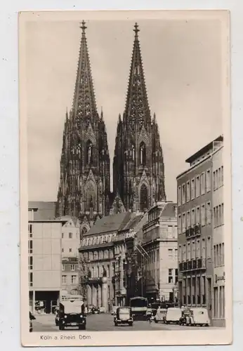 5000 KÖLN, Unter Sachsenhausen, Oldtimer, Kölner Dom, frühe 50er Jahre