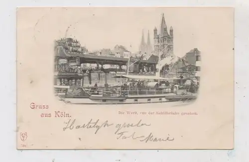 5000 KÖLN, Schnellfähre Köln - Deutz an der Werft, 1897