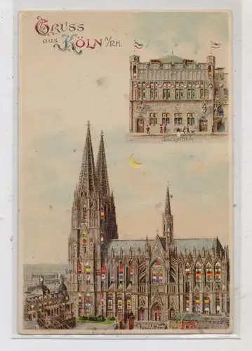 5000 KÖLN, KÖLNER DOM & GÜRZENICH, Halt gegen Licht / Hold to Light, 1903