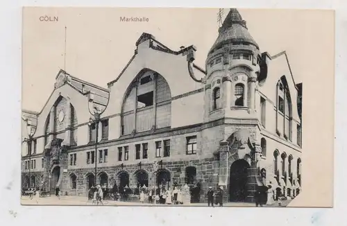 5000  KÖLN, Markthalle (heute MARITIM-Hotel), 1909, belebte Szene