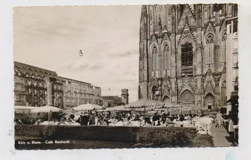 5000  KÖLN, Cafe Reichardt, Kölner Dom mit Kriegsschäden, 1954