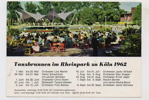 5000 KÖLN - DEUTZ, Tanzbrunnen 1962, Veranstaltungskalender