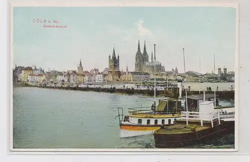 5000 KÖLN - DEUTZ, Dampffähre, Schiffsbrücke, 1907, Trenkler
