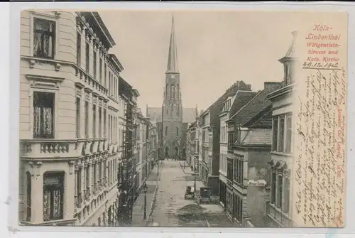 5000 KÖLN - LINDENTHAL, Wittgenstein-Strasse und Katholische Kirche, 1902