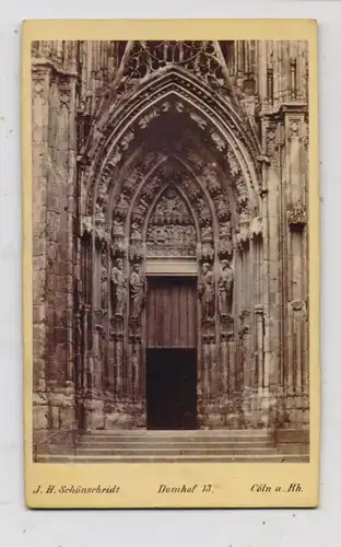 5000  KÖLN, KÖLNER DOM, Hartphoto / CDV, Westportal, ca. 1890, Schönscheidt - Domhof