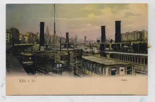 5000  KÖLN, HAFEN, Schiffe der Köln - Düsseldorfer im Winterlager, ca. 1900 - 1905