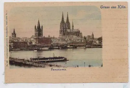 5000  KÖLN, Panorama, Luxemb. graph. Kunstanstalt / Bernhoeft, ca. 1898, color