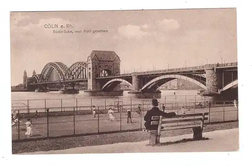 5000 KÖLN - POLL, Tennisplatz an den Poller Wiesen, Südbrücke, 20er Jahre