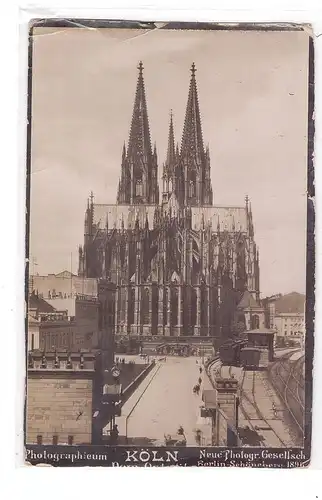 5000  KÖLN, KÖLNER DOM Ostseite,  Brückenrampe,Teile des Bahnhofs, 1896