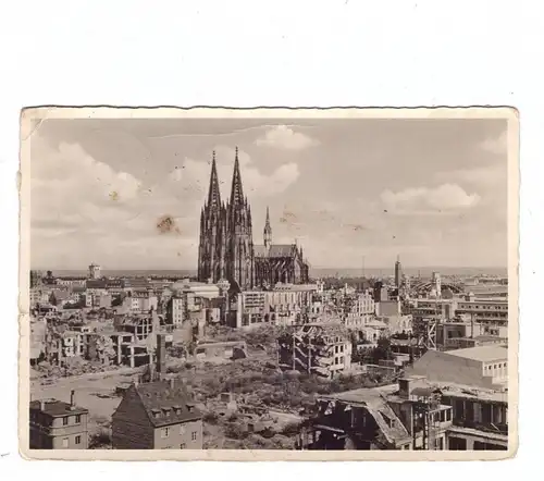 5000 KÖLN, Altstadt, Zerstörungen 2. Weltkrieg, Wiederaufbau, 1951, leicht fleckig