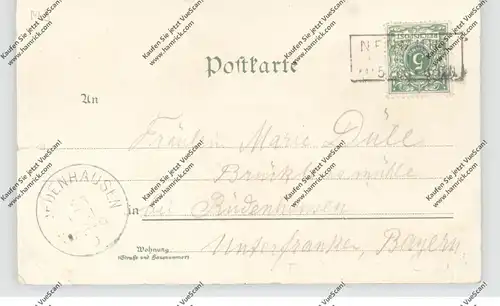 NEUMARK - NEUMÜHL / NAMYSLIN (Königsberg), Lithographie, Schneidemühle, Bahnrestaurant, Mietzelthal, Badehäuser