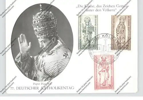5000  KÖLN, EREIGNIS, 77. Deutscher Katholikentag 1956, Sonderpostkarte