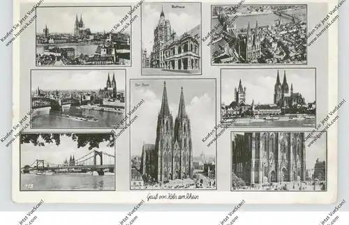 5000  KÖLN, Mehrbild-AK, Vorkriegszeit, Verlag Kratz # 113