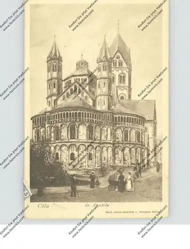 5000 KÖLN, KIRCHEn, St. Aposteln, Künstler-Karte Hermann Killian, 1909