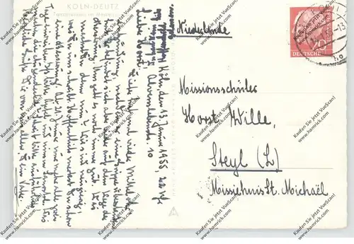 5000  KÖLN - DEUTZ, Tanzbrunnen, Messegelände, Messeturm - 4711, 1955
