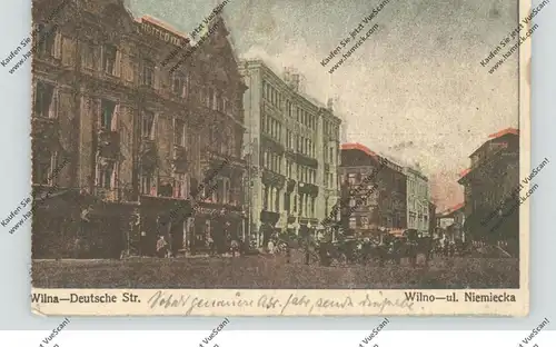 LITAUEN / LATVIJA, WILNA / VILNIUS, Deutsche Strasse / ul. Niemiecka, 1917, deutsche Feldpost