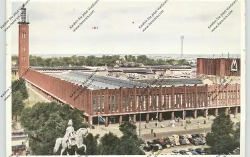 5000 KÖLN - DEUTZ, Messegelände mit Messeturm, Oldtimer, 1954