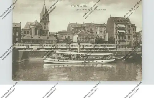 5000  KÖLN, Rheinufer, Lyskirchen, Cöln-Bonner-Eisenbahn, Ausflugsdampfer, 20er Jahre