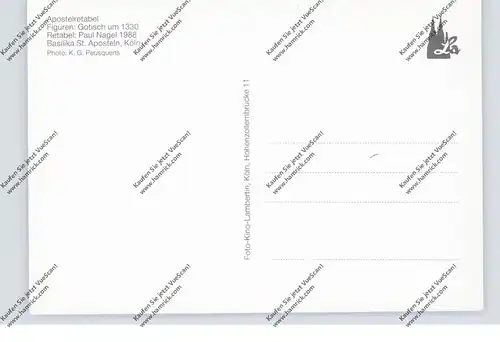 5000 KÖLN, KIRCHEN, St. Aposteln, Apostelretabel