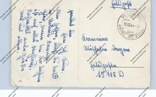5000  KÖLN, Postgeschichte, 1940, Meschenich über Brühl, Feldpost