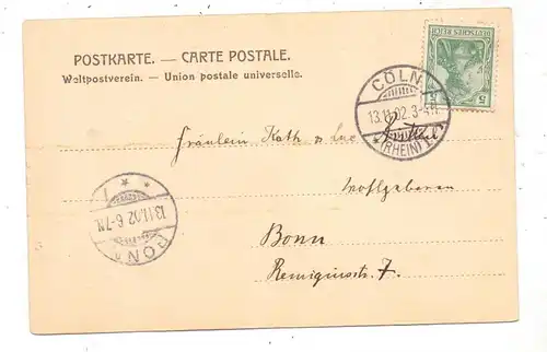 5000  KÖLN, Alter Markt, Jan van Werth Denkmal, Marktszene, 1902, Druckstelle