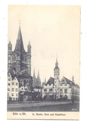 5000  KÖLN, Rheinufer, Stapelhaus, Kirche St. Martin