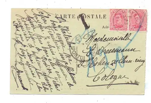 5000 KÖLN, Postgeschichte, Nachgebühr, PORTO-Stempel 1921