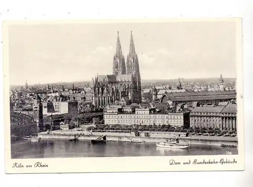 5000 KÖLN, Dom und Bundesbahn-Gebäude, Verlag Kratz # 206