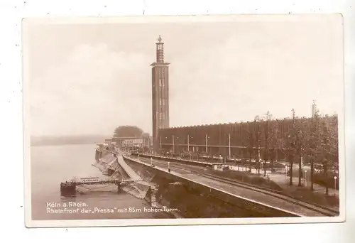 5000 KÖLN - DEUTZ, Rheinfront der "PRESSA", Anleger der Köln-Düsseldorfer