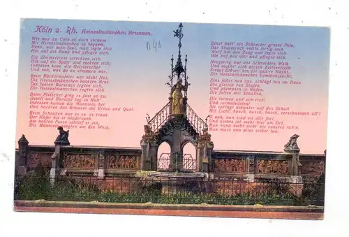 5000  KÖLN, Heinzelmännchen-Brunnen und Gedicht