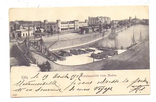 5000 KÖLN, Hafen, Lagerhäuser, Gesamtansicht, 1902