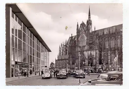5000 KÖLN, Hauptbahnhof, Kölner Dom, Taxis, 1959