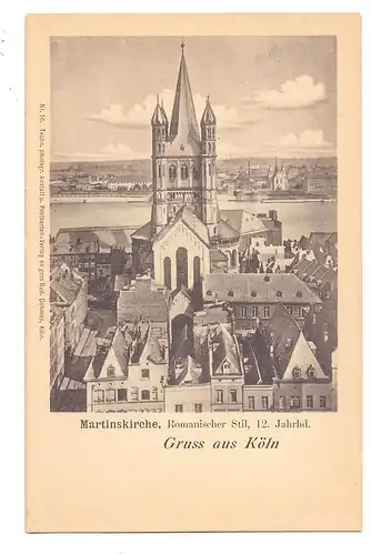 5000 KÖLN, Kirchen, Martinskirche und Umgebung, ca. 1898